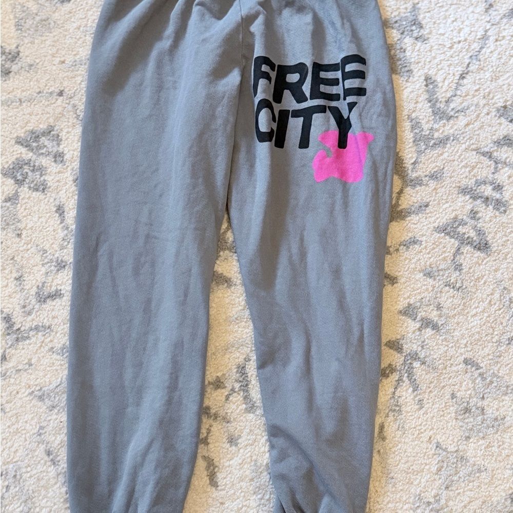 Freecity Gray and Hot Pink Joggers - Picture 2 of 6